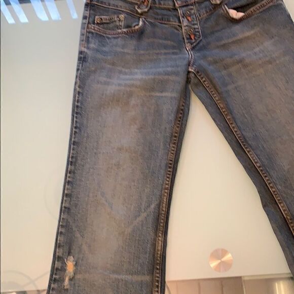 Fiorucci jeans 9 blue distressed bottom fly - Picture 11 of 14